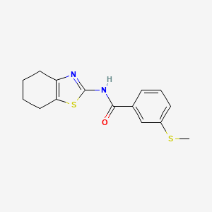 molecular formula C15H16N2OS2 B2626539 3-(methylthio)-N-(4,5,6,7-tetrahydrobenzo[d]thiazol-2-yl)benzamide CAS No. 896355-52-5