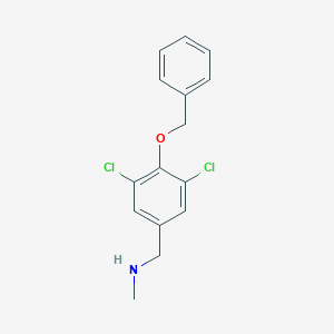molecular formula C15H15Cl2NO B262654 N-[4-(benzyloxy)-3,5-dichlorobenzyl]-N-methylamine 