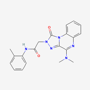 molecular formula C20H20N6O2 B2626542 2-[4-(dimethylamino)-1-oxo-1H,2H-[1,2,4]triazolo[4,3-a]quinoxalin-2-yl]-N-(2-methylphenyl)acetamide CAS No. 1189709-34-9