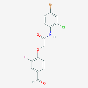 N-(4-bromo-2-chlorophenyl)-2-(2-fluoro-4-formylphenoxy)acetamide