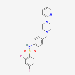 2,4-difluoro-N-(4-((4-(pyridin-2-yl)piperazin-1-yl)methyl)phenyl)benzenesulfonamide