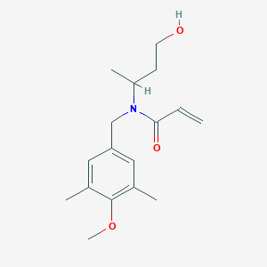 N-(4-Hydroxybutan-2-yl)-N-[(4-methoxy-3,5-dimethylphenyl)methyl]prop-2-enamide