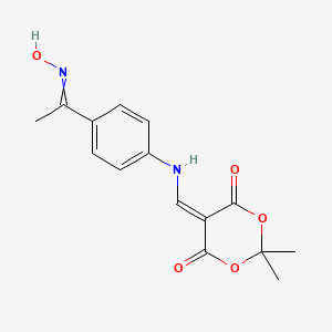 5-{[4-(Hydroxyethanimidoyl)anilino]methylene}-2,2-dimethyl-1,3-dioxane-4,6-dione