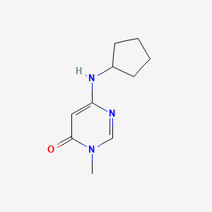 molecular formula C10H15N3O B2626559 6-(cyclopentylamino)-3-methylpyrimidin-4(3H)-one CAS No. 2320195-74-0
