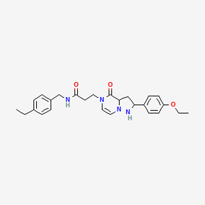 molecular formula C26H28N4O3 B2626561 3-[2-(4-乙氧基苯基)-4-氧代-4H,5H-吡唑并[1,5-a]吡嗪-5-基]-N-[(4-乙基苯基)甲基]丙酰胺 CAS No. 1326880-46-9