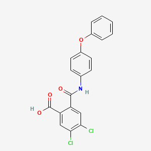 4,5-Dichloro-2-[(4-phenoxyphenyl)carbamoyl]benzoic acid