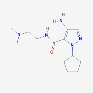 molecular formula C13H23N5O B2626566 4-Amino-1-cyclopentyl-N-[2-(dimethylamino)ethyl]-1H-pyrazole-5-carboxamide CAS No. 2101199-39-5