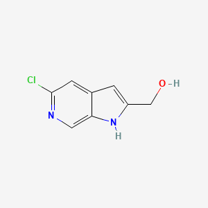 molecular formula C8H7ClN2O B2626568 (5-chloro-1H-pyrrolo[2,3-c]pyridin-2-yl)methanol CAS No. 867036-42-8
