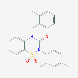2-(2,4-dimethylphenyl)-4-(2-methylbenzyl)-2H-1,2,4-benzothiadiazin-3(4H)-one 1,1-dioxide