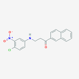 molecular formula C19H15ClN2O3 B2626571 3-(4-Chloro-3-nitroanilino)-1-(2-naphthyl)-1-propanone CAS No. 882748-64-3