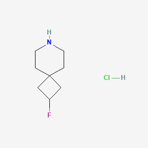 molecular formula C8H15ClFN B2626574 2-Fluoro-7-azaspiro[3.5]nonane hydrochloride CAS No. 1263178-15-9; 1993157-21-3