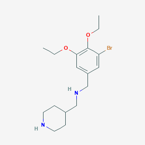 molecular formula C17H27BrN2O2 B262658 N-(3-bromo-4,5-diethoxybenzyl)-N-(4-piperidinylmethyl)amine 