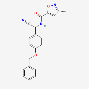 N-{[4-(benzyloxy)phenyl](cyano)methyl}-3-methyl-1,2-oxazole-5-carboxamide