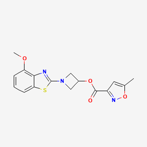 1-(4-methoxy-1,3-benzothiazol-2-yl)azetidin-3-yl 5-methyl-1,2-oxazole-3-carboxylate