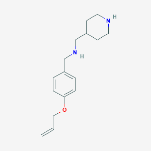 molecular formula C16H24N2O B262659 1-(piperidin-4-yl)-N-[4-(prop-2-en-1-yloxy)benzyl]methanamine 
