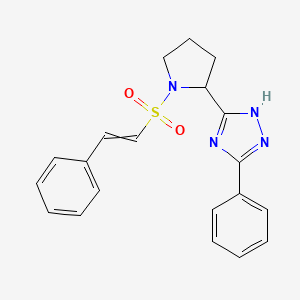 3-phenyl-5-[1-(2-phenylethenesulfonyl)pyrrolidin-2-yl]-1H-1,2,4-triazole