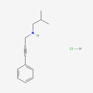 molecular formula C13H18ClN B2626604 N-Isobutyl-3-phenyl-2-propyn-1-amine hydrochloride CAS No. 1051363-48-4; 347406-04-6