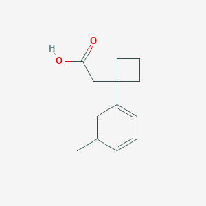 molecular formula C13H16O2 B2626608 2-(1-间甲苯基环丁基)乙酸 CAS No. 1439899-07-6