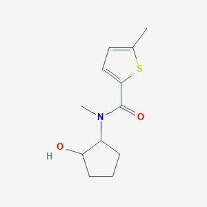 molecular formula C12H17NO2S B2626618 N-(2-Hydroxycyclopentyl)-N,5-dimethylthiophene-2-carboxamide CAS No. 2148835-15-6