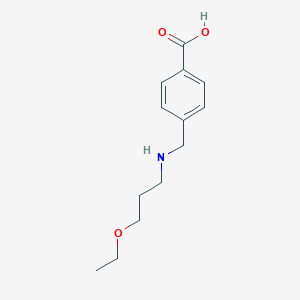 molecular formula C13H19NO3 B262662 4-{[(3-Ethoxypropyl)amino]methyl}benzoic acid 