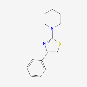 molecular formula C14H16N2S B2626620 1-(4-phenyl-2-thiazolyl)Piperidine CAS No. 34587-25-2