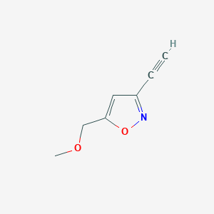 molecular formula C7H7NO2 B2626625 3-乙炔基-5-(甲氧基甲基)-1,2-恶唑 CAS No. 2460749-79-3