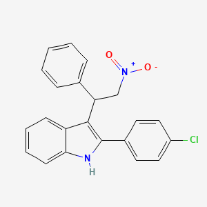 molecular formula C22H17ClN2O2 B2626628 2-(4-chlorophenyl)-3-(2-nitro-1-phenylethyl)-1H-indole CAS No. 102451-68-3
