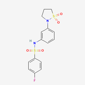 N-(3-(1,1-dioxidoisothiazolidin-2-yl)phenyl)-4-fluorobenzenesulfonamide