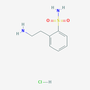 molecular formula C8H13ClN2O2S B2626640 2-(2-Aminoethyl)benzenesulfonamide;hydrochloride CAS No. 1089703-61-6