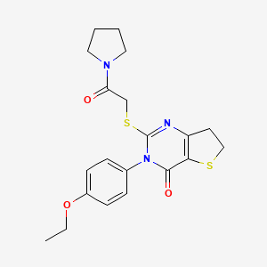 3-(4-ethoxyphenyl)-2-((2-oxo-2-(pyrrolidin-1-yl)ethyl)thio)-6,7-dihydrothieno[3,2-d]pyrimidin-4(3H)-one