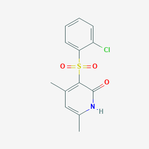 molecular formula C13H12ClNO3S B2626643 3-[(2-chlorophenyl)sulfonyl]-4,6-dimethyl-2(1H)-pyridinone CAS No. 338964-29-7