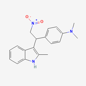 molecular formula C19H21N3O2 B2626647 N,N-dimethyl-4-[1-(2-methyl-1H-indol-3-yl)-2-nitroethyl]aniline CAS No. 324039-53-4