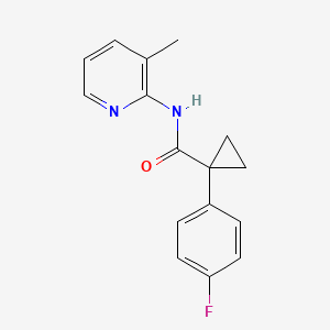 molecular formula C16H15FN2O B2626664 1-(4-氟苯基)-N-(3-甲基吡啶-2-基)环丙烷-1-甲酰胺 CAS No. 1210151-86-2