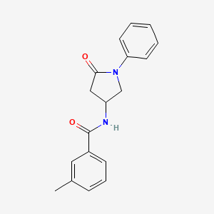 molecular formula C18H18N2O2 B2626668 3-甲基-N-(5-氧代-1-苯基吡咯烷-3-基)苯甲酰胺 CAS No. 905674-22-8