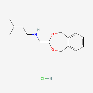 molecular formula C15H24ClNO2 B2626670 (5,9-Dihydro-6,8-dioxa-benzocyclohepten-7-yl-methyl)-(3-methyl-butyl)-amine hydrochloride CAS No. 1049741-49-2