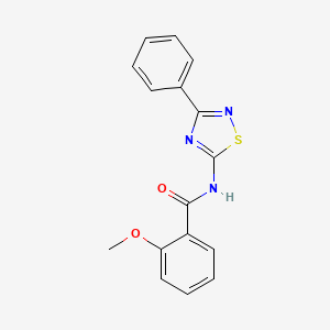 molecular formula C16H13N3O2S B2626686 2-methoxy-N-(3-phenyl-1,2,4-thiadiazol-5-yl)benzamide CAS No. 690645-51-3