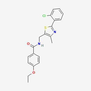 molecular formula C20H19ClN2O2S B2626702 N-((2-(2-chlorophenyl)-4-methylthiazol-5-yl)methyl)-4-ethoxybenzamide CAS No. 1421441-88-4