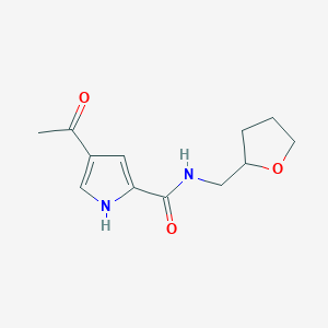 molecular formula C12H16N2O3 B2626706 4-acetyl-N-(tetrahydro-2-furanylmethyl)-1H-pyrrole-2-carboxamide CAS No. 439120-89-5