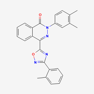 molecular formula C25H20N4O2 B2626707 2-(3,4-dimethylphenyl)-4-[3-(2-methylphenyl)-1,2,4-oxadiazol-5-yl]phthalazin-1(2H)-one CAS No. 1291862-85-5