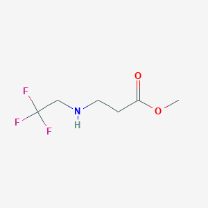 molecular formula C6H10F3NO2 B2626715 Methyl 3-[(2,2,2-trifluoroethyl)amino]propanoate CAS No. 1099610-40-8