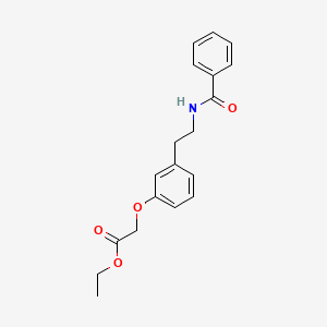molecular formula C19H21NO4 B2626716 2-{3-[2-(苯甲酰氨基)乙基]苯氧基}乙酸乙酯 CAS No. 866043-12-1