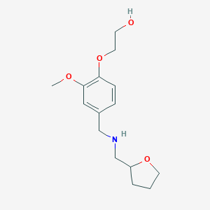 molecular formula C15H23NO4 B262672 2-(2-Methoxy-4-{[(tetrahydro-2-furanylmethyl)amino]methyl}phenoxy)ethanol 