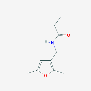 molecular formula C10H15NO2 B2626722 N-((2,5-dimethylfuran-3-yl)methyl)propionamide CAS No. 1705681-98-6