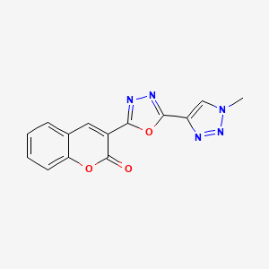 molecular formula C14H9N5O3 B2626723 3-[5-(1-methyl-1H-1,2,3-triazol-4-yl)-1,3,4-oxadiazol-2-yl]-2H-chromen-2-one CAS No. 2319896-98-3