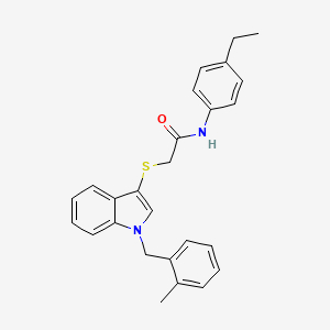 N-(4-ethylphenyl)-2-((1-(2-methylbenzyl)-1H-indol-3-yl)thio)acetamide