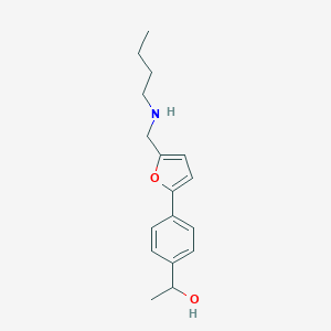 molecular formula C17H23NO2 B262673 1-(4-{5-[(Butylamino)methyl]furan-2-yl}phenyl)ethanol 