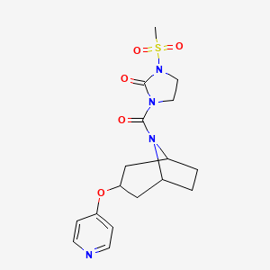 1-(methylsulfonyl)-3-((1R,5S)-3-(pyridin-4-yloxy)-8-azabicyclo[3.2.1]octane-8-carbonyl)imidazolidin-2-one