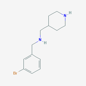 molecular formula C13H19BrN2 B262674 N-(3-bromobenzyl)-N-(4-piperidinylmethyl)amine 