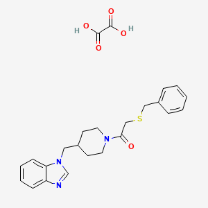 1-(4-((1H-benzo[d]imidazol-1-yl)methyl)piperidin-1-yl)-2-(benzylthio)ethanone oxalate