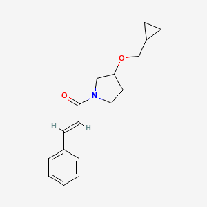 (E)-1-(3-(cyclopropylmethoxy)pyrrolidin-1-yl)-3-phenylprop-2-en-1-one
